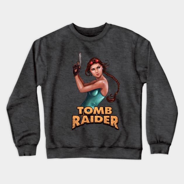 Lara Croft: Tomb Raider Crewneck Sweatshirt by LaraRobsGraves